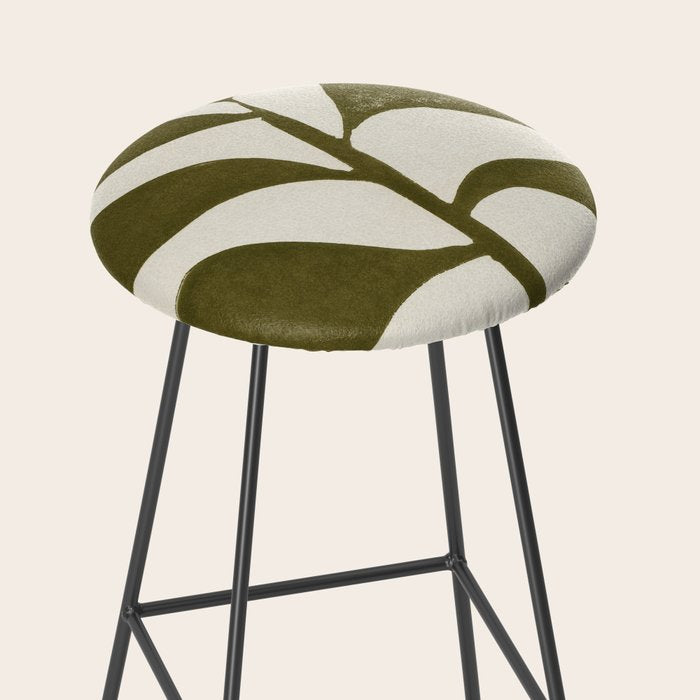 Linocut Houseplant #1 Stool Gallery Image 2