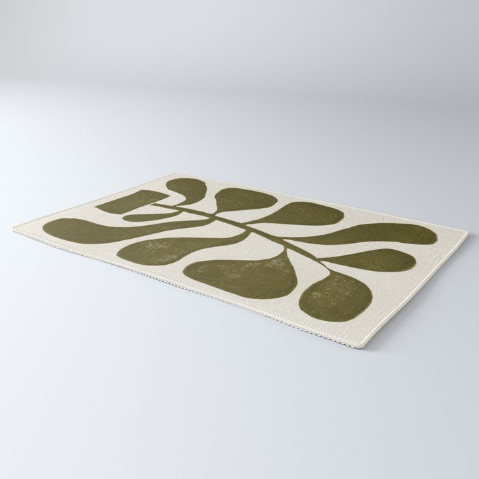Linocut Houseplant #1 Rug Gallery Image 3