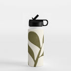 Linocut Houseplant #1 Water Bottle Gallery Image 1