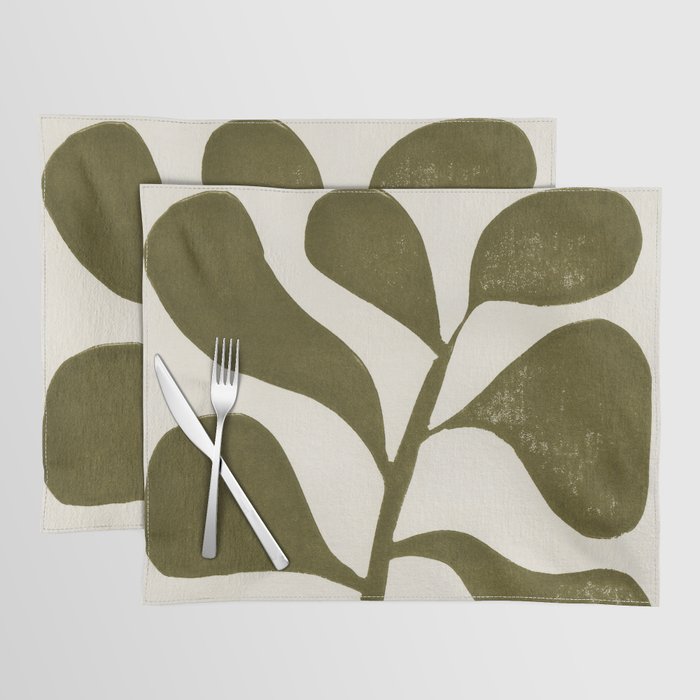 Linocut Houseplant #1 Placemat Gallery Image 1