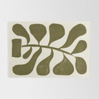 Linocut Houseplant #1 Rug Gallery Image 2
