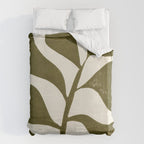 Linocut Houseplant #1 Duvet Cover Gallery Image 6