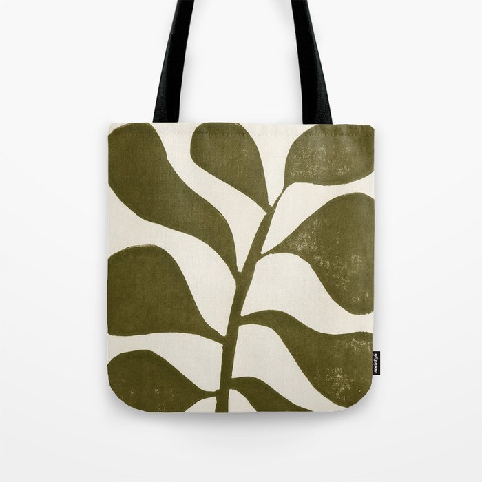 Linocut Houseplant #1 Tote Bag Gallery Image 1