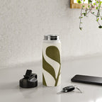 Linocut Houseplant #1 Water Bottle Gallery Image 4