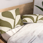 Linocut Houseplant #1 Pillow Sham Gallery Image 2