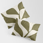 Linocut Houseplant #1 Pillow Sham Gallery Image 3