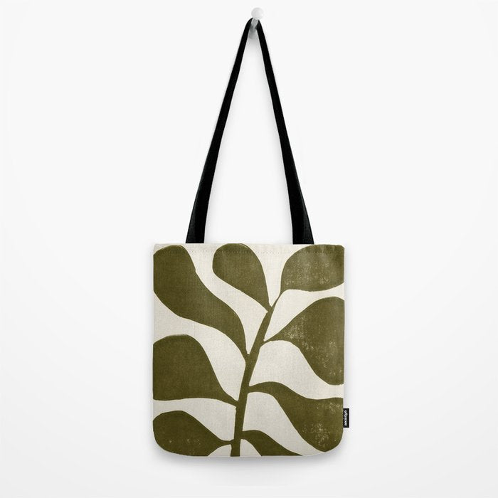 Linocut Houseplant #1 Tote Bag Gallery Image 2
