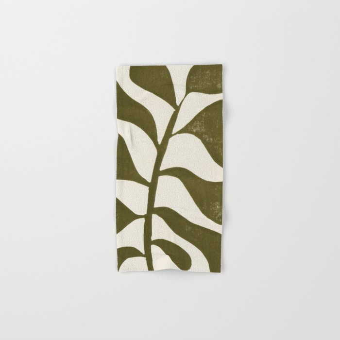 Linocut Houseplant #1 Bath Towel Gallery Image 1