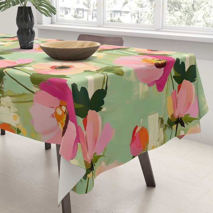 Bold Impressionist Floral Pattern Tablecloth Gallery Image 3