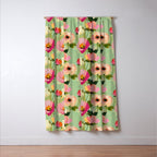 Bold Impressionist Floral Pattern Window Curtain Gallery Image 3
