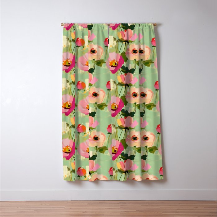 Bold Impressionist Floral Pattern Window Curtain Gallery Image 3