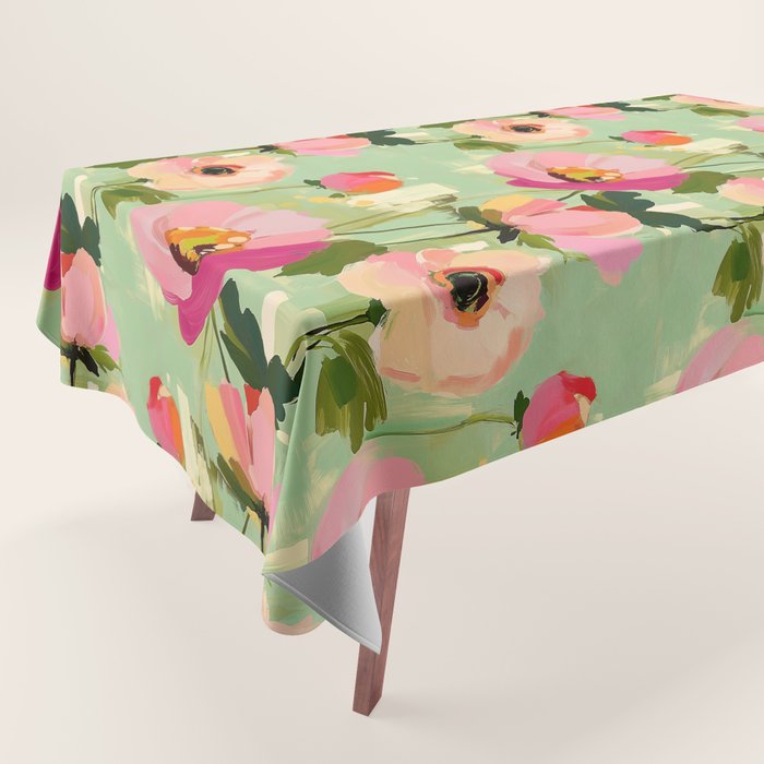 Bold Impressionist Floral Pattern Tablecloth Gallery Image 1