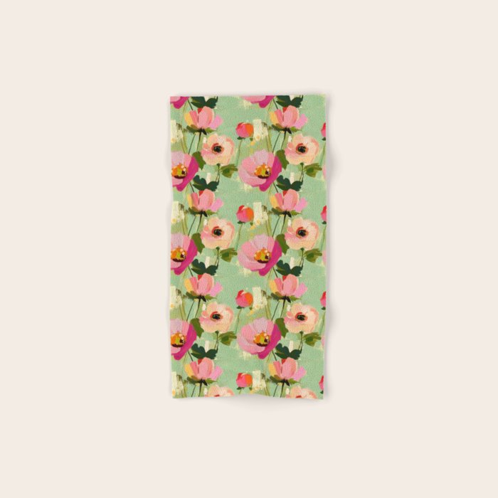 Bold Impressionist Floral Pattern Bath Towel Gallery Image 1