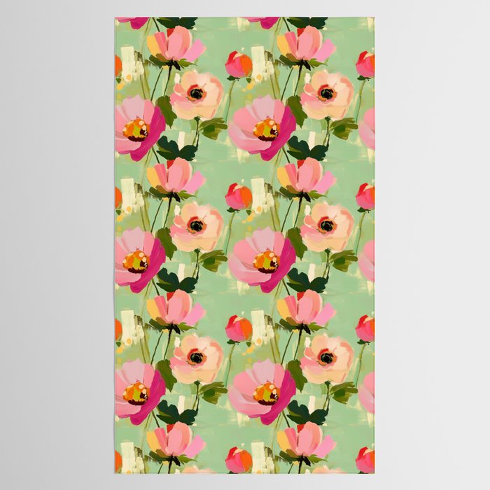 Bold Impressionist Floral Pattern Tablecloth Gallery Image 2