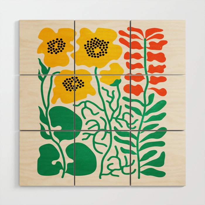Flowers & Branches II Wood Wall Art Gallery Image 1