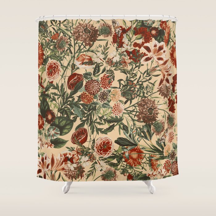 Vintage Flower Garden Shower Curtain Gallery Image 1