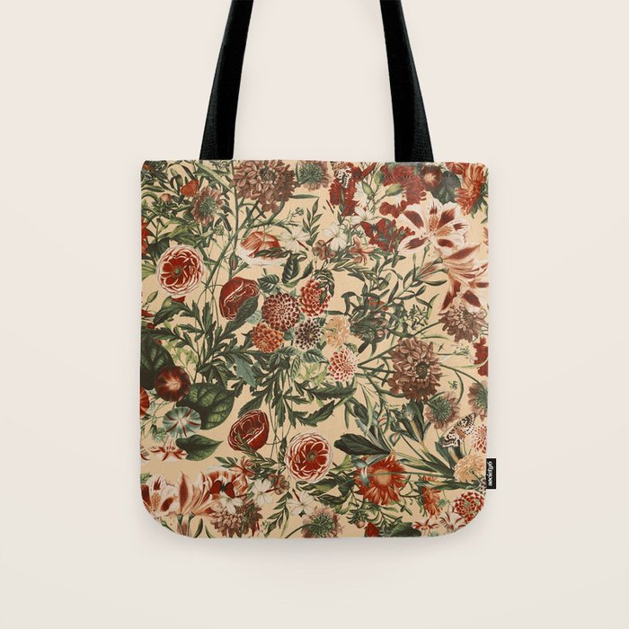 Vintage Flower Garden Tote Bag Gallery Image 1