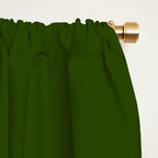 Flower Locus Retro Christmas 60s 70s Floral Pattern Xmas Green Red Cream Window Curtain Gallery Image 2