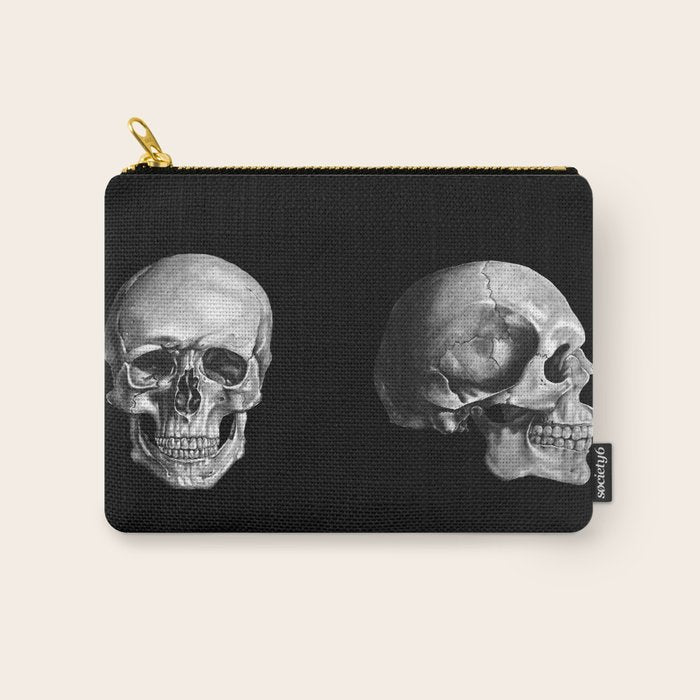 Skull Anatomy - Dark Version Carry All Pouch Gallery Image 1