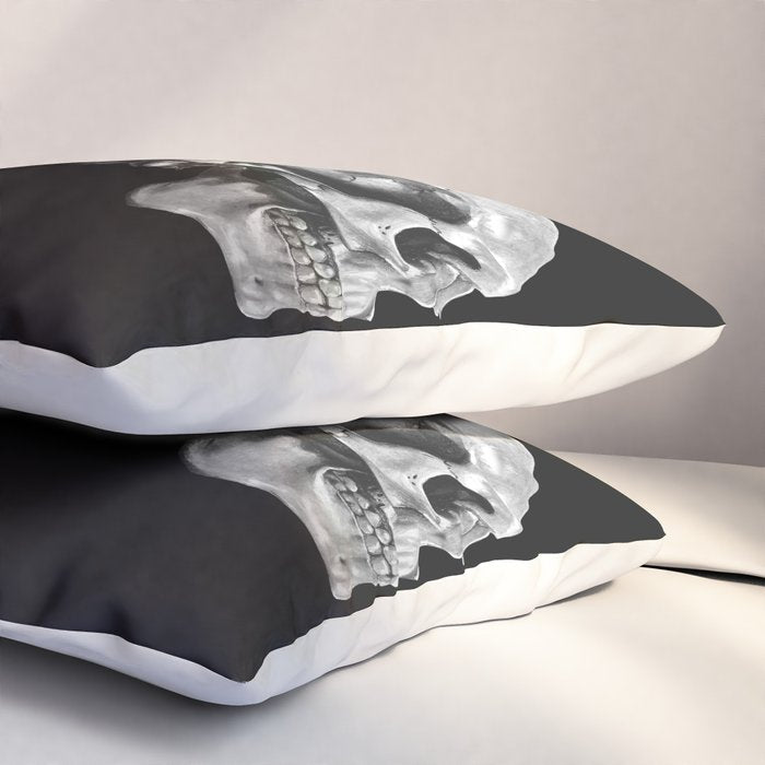 Skull Anatomy - Dark Version Pillow Sham Gallery Image 3