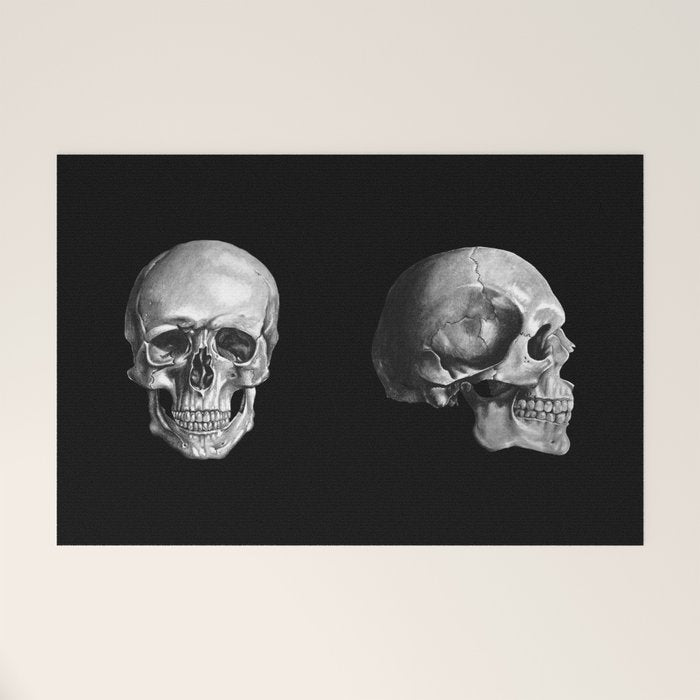 Skull Anatomy - Dark Version Welcome Mat Gallery Image 1