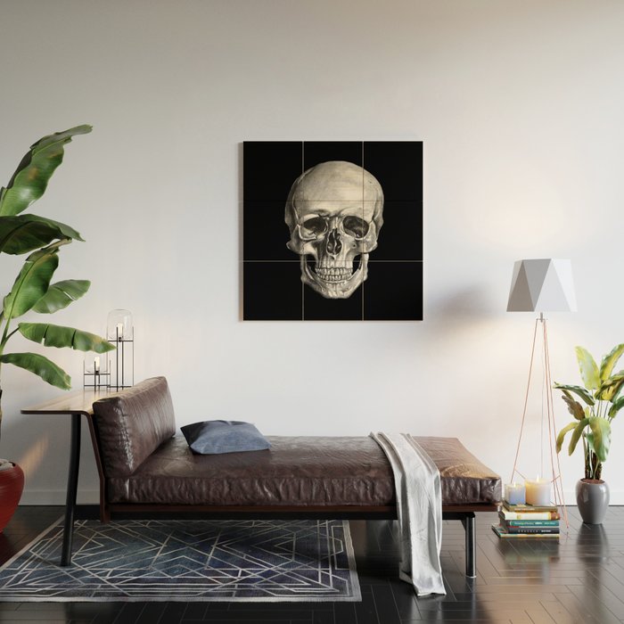 Skull Anatomy - Dark Version Wood Wall Art Gallery Image 2