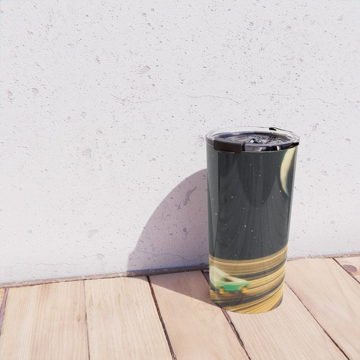 Saturn Highway - A Vintage, Retro-Futuristic Science Fiction Artwork Travel Mug Gallery Image 4