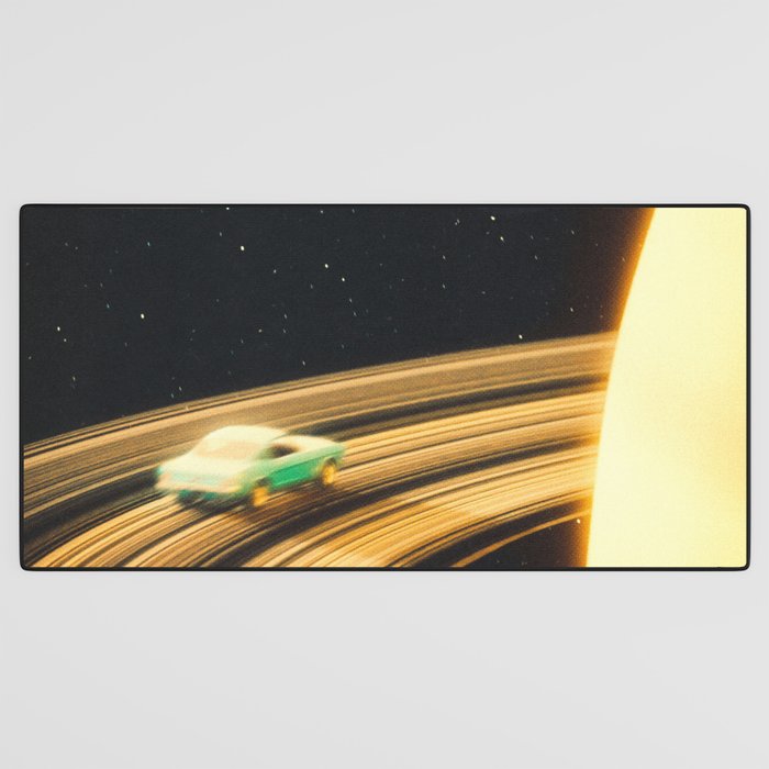 Saturn Highway - A Vintage, Retro-Futuristic Science Fiction Artwork Desk Mat Gallery Image 3