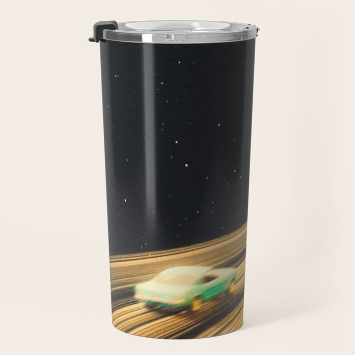 Saturn Highway - A Vintage, Retro-Futuristic Science Fiction Artwork Travel Mug Gallery Image 3