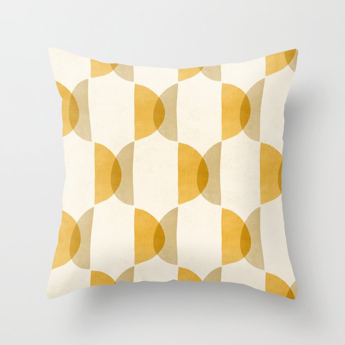 Shape Study in Gold / Geometric Pattern Throw Pillow Gallery Image 6