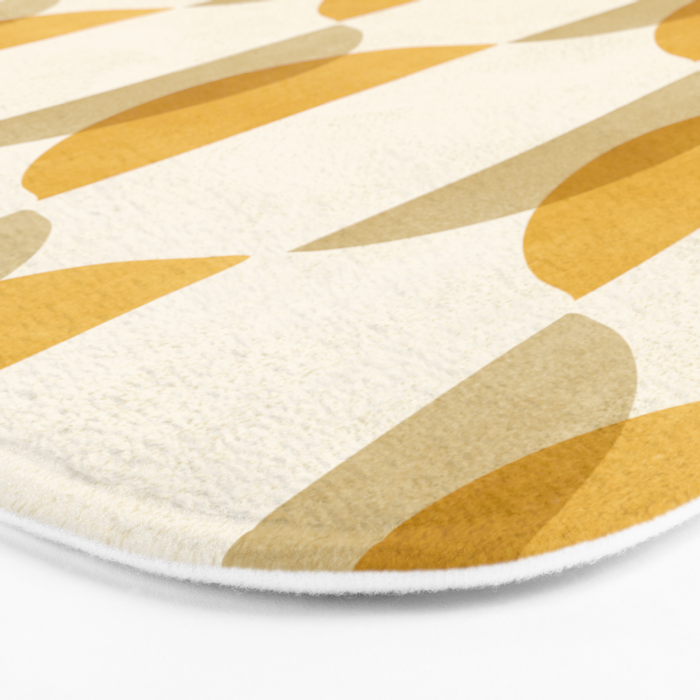 Shape Study in Gold / Geometric Pattern Bath Mat Gallery Image 3