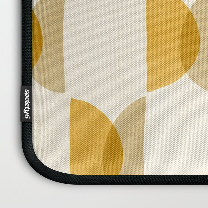 Shape Study in Gold / Geometric Pattern Laptop Sleeve Gallery Image 3