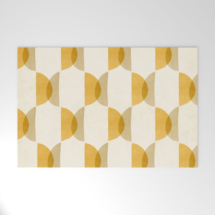 Shape Study in Gold / Geometric Pattern Welcome Mat Gallery Image 1