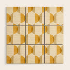Shape Study in Gold / Geometric Pattern Wood Wall Art Gallery Image 1