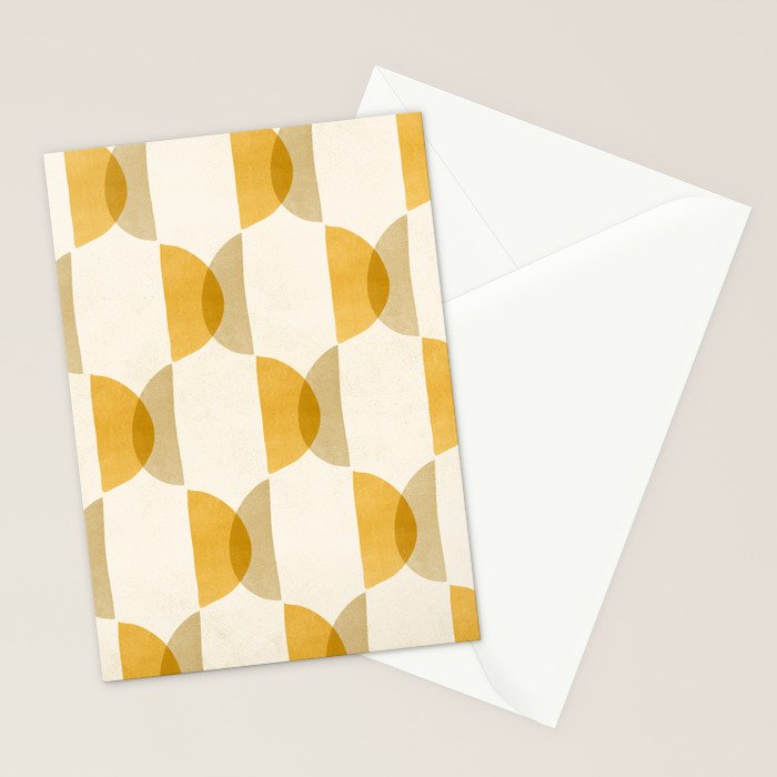 Shape Study in Gold / Geometric Pattern Stationery Card Gallery Image 2