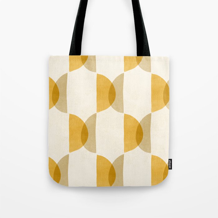 Shape Study in Gold / Geometric Pattern Tote Bag Gallery Image 1