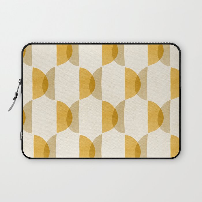 Shape Study in Gold / Geometric Pattern Laptop Sleeve Gallery Image 1
