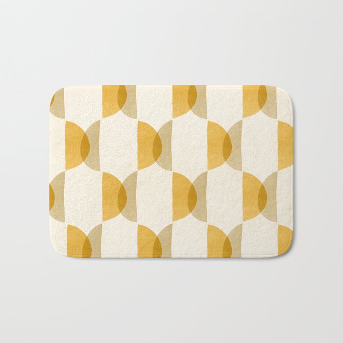 Shape Study in Gold / Geometric Pattern Bath Mat Gallery Image 1