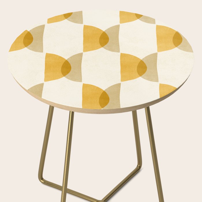 Shape Study in Gold / Geometric Pattern Side Table Gallery Image 2