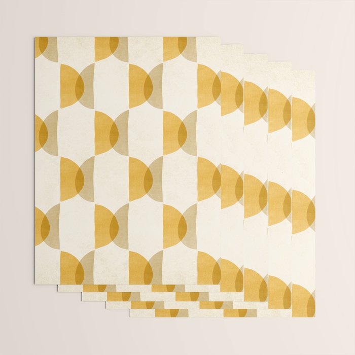 Shape Study in Gold / Geometric Pattern Wrapping Paper Gallery Image 3