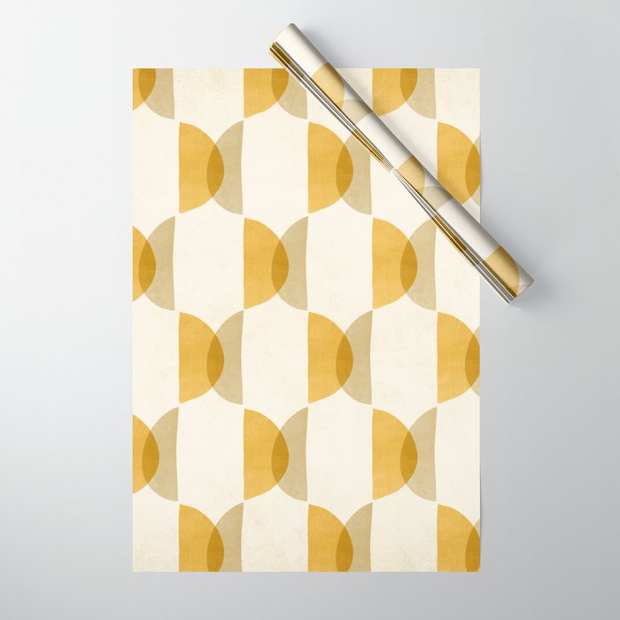 Shape Study in Gold / Geometric Pattern Wrapping Paper Gallery Image 1