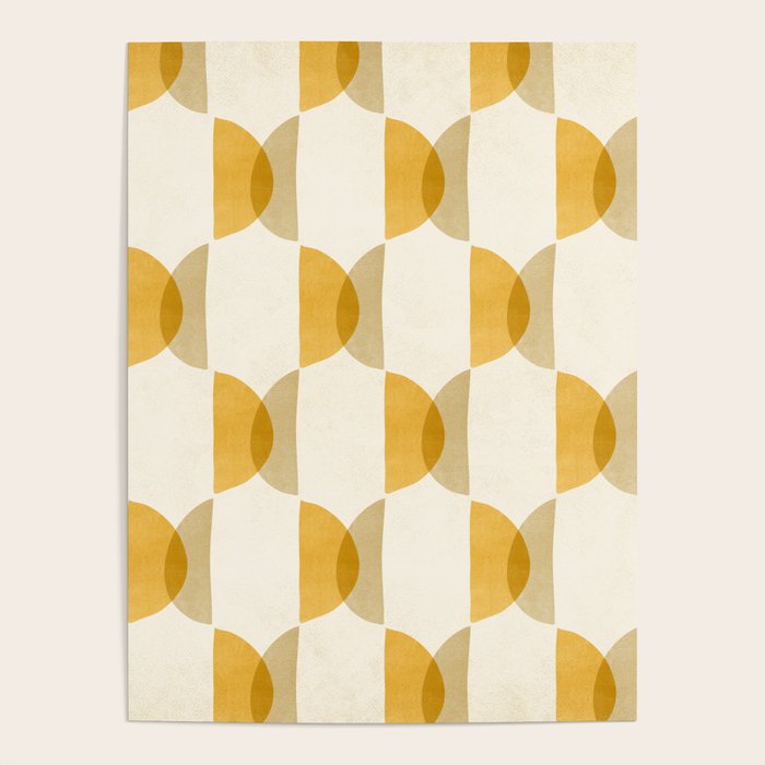 Shape Study in Gold / Geometric Pattern Poster Gallery Image 4