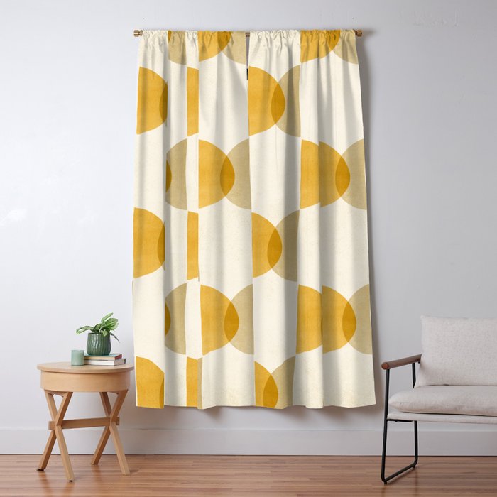 Shape Study in Gold / Geometric Pattern Window Curtain Gallery Image 1