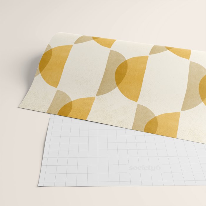 Shape Study in Gold / Geometric Pattern Wrapping Paper Gallery Image 2