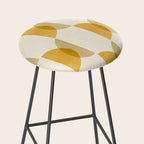 Shape Study in Gold / Geometric Pattern Stool Gallery Image 2