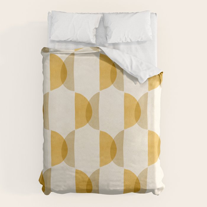 Shape Study in Gold / Geometric Pattern Duvet Cover Gallery Image 6