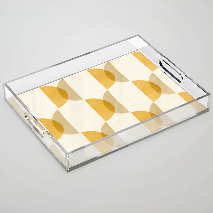 Shape Study in Gold / Geometric Pattern Acrylic Tray Gallery Image 1