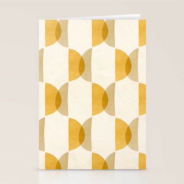 Shape Study in Gold / Geometric Pattern Stationery Card Gallery Image 1