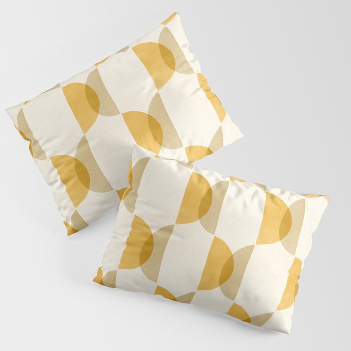 Shape Study in Gold / Geometric Pattern Pillow Sham Gallery Image 1