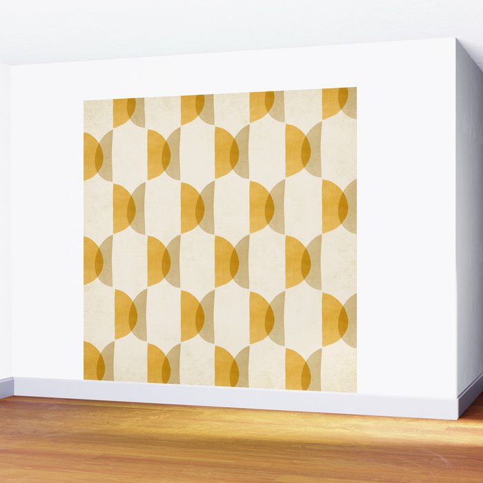 Shape Study in Gold / Geometric Pattern Wall Mural Gallery Image 2